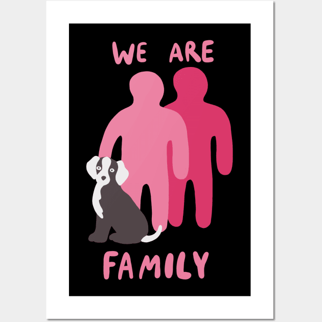 Dog Family - Adopt dont Shop Rescue Puppy Wall Art by isstgeschichte